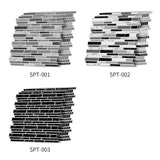 LuxeMarmer Black & White Marble Wall Stickers – Self-Adhesive, Waterproof Tile Decals (1–12 Pieces)