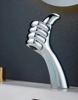 AquaFalls Solo BrassCascade – Solid Brass Waterfall Bathroom Faucet | Luxury Single-Handle Vanity faucet