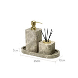 ImperialMarble Emperador Light Bathroom Set – 7-Piece Luxury Natural Marble Collection