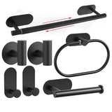 Stick & Style Self-Adhesive Stainless Steel Bathroom Accessory Set – No Drill, Modern & Durable