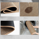 KüchLoom Washable Non-Slip Kitchen Runner – Faux Sisal Look with Natural Rubber Backing
