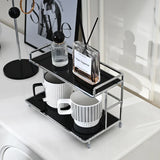 MetaRack Double-Tier Metal Storage Rack – Organizer for Kitchen, Bathroom & Office