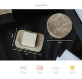ImperialMarble Emperador Light Bathroom Set – 7-Piece Luxury Natural Marble Collection