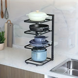 FlexiRack Pro – Adjustable Pot & Pan Organizer Rack in Stainless Steel