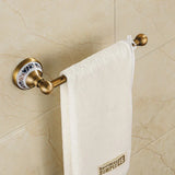 RoyalRetro Antique Brass Bathroom Accessory Set with Ceramic – 5-Piece Vintage Bathroom Collection