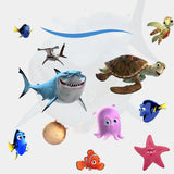 AquaKids 3D Ocean Animal Wall Stickers – Fun & Safe Kids’ Bathroom and Wall Decor with Nemo, Starfish, Turtle & Shark