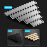 LuxDrain Invisible Gold Shower Floor Drain – 5.5-Inch 304 Stainless Steel Tile-In Drain with Odor Trap