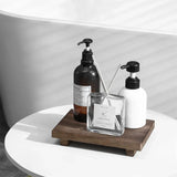 RustiTray – Decorative Wooden Tray Stand | Rustic Farmhouse Style Organizer for Bathroom, Kitchen & Vanity