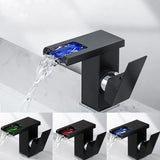 CascadeFlow LuxePlate Waterfall Bathroom Faucet – 2-Hole Single Handle Sink Mixer with Deck Plate & Supply Lines
