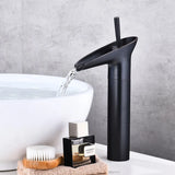 CascadeÉlan Luxury Waterfall Bathroom Faucet – Single Handle Antique Basin faucet with Hot & Cold Control