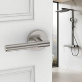 Viladepot Privacy Door Lever – Knurled Handle, Keyless for Bedroom & Bathroom