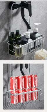 AluGrip AeroMount No-Drill Shower Caddy – Rustproof Aluminum Wall Shelf, Removable Bathroom Organizer Basket