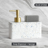 CleanEase 2-in-1 Kitchen Soap Dispenser with Sponge Holder – Modern Countertop Organizer