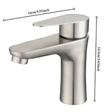 Premium Stainless Steel Bathroom Sink Mixer Tap with Hot and Cold Water Control