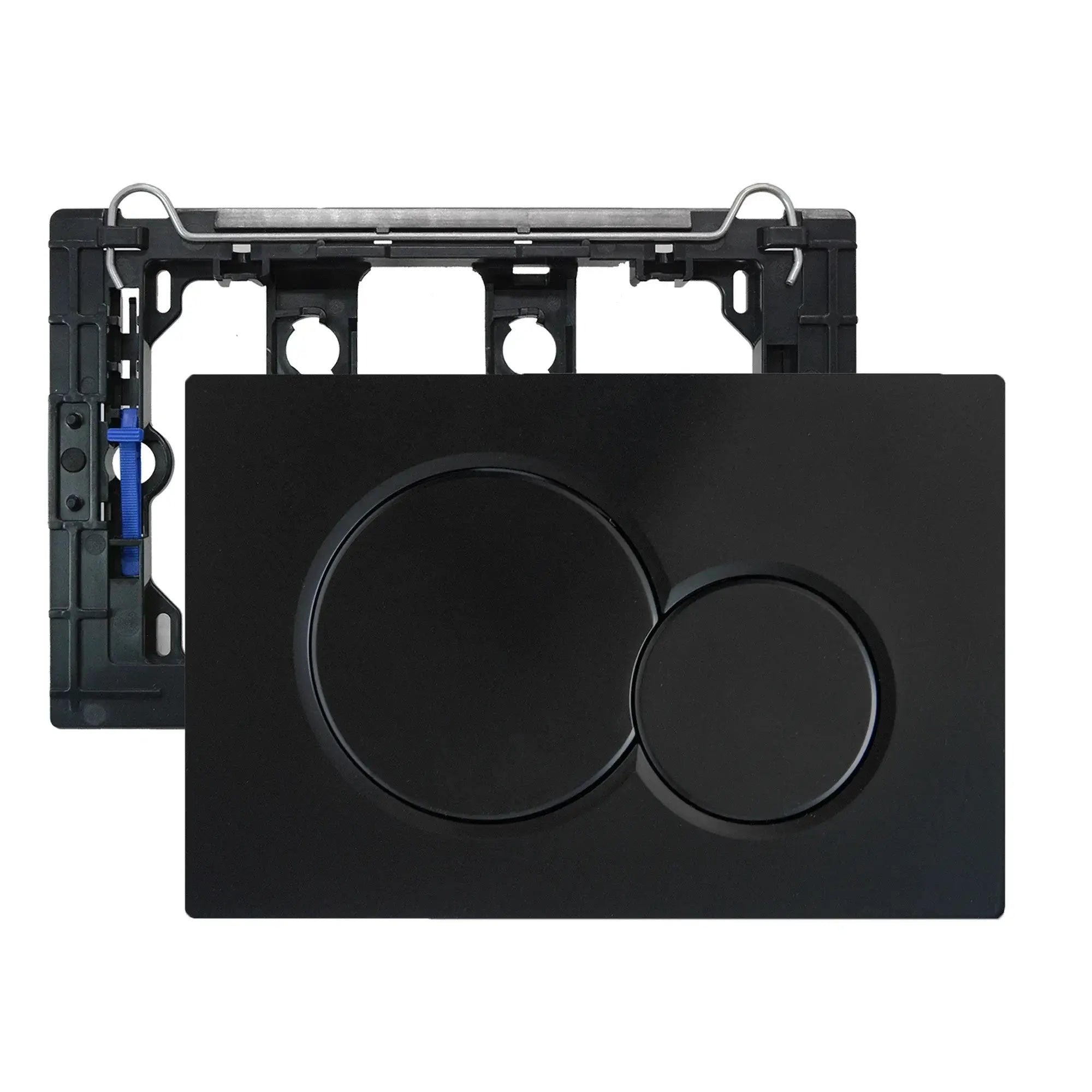 Dubbele Spoelplaat Zwart | Inclusief Frame & Spoelhevelkit