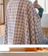 HoundLuxe Vintage Houndstooth Cotton Face Towel – Skin-Friendly, Absorbent & Elegant