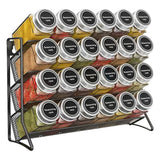 4 Tier Wall Mounted Spice Rack Organizer Premium – Carbon Steel Kitchen Shelf | Pantry Cabinet Storage | Space Saving Design