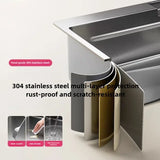 AquaPro Heavy-Duty Stainless Steel Kitchen Sink – Single Bowl | Rectangular | Includes Faucet & Soap Dispenser