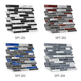 LuxeMarmer Black & White Marble Wall Stickers – Self-Adhesive, Waterproof Tile Decals (1–12 Pieces)
