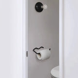 Robust Red/Black Metal Toilet Paper Holder – Wall-Mount, Rust-Resistant & Modern Design