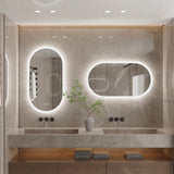 LumaOval Pro LED Bathroom Mirror – Frameless Anti-Fog Lighted Vanity Mirror with Dimmable Touch & Memory Control