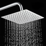 AquaLux SquareRain High-Pressure Ceiling Rain Shower – Stainless Steel