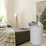 EcoStore Foldable Laundry Basket – Canvas & Linen Hamper with Handles and Drawstring Closure