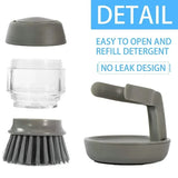 CleanFlow TapPure Kitchen Sink Brush Set – Soap Dispensing Dish Brush with Holder & Eco-Friendly Faucet Filter Attachment