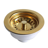 Aurelio Premium Gold Stainless Steel Sink Strainer – 4.5-inch Drain Stopper for Kitchen & Bathroom