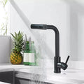 Modern Pull-Down Kitchen Faucet with 360° Swivel and Waterfall Spray Finish