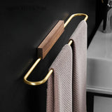 NordBar Freestanding Towel Stand – Solid Wood & Aluminum Compact Rack (Under 20 Inches)