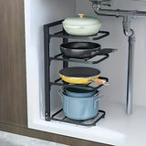 FlexiRack Pro – Adjustable Pot & Pan Organizer Rack in Stainless Steel