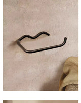 Robust Red/Black Metal Toilet Paper Holder – Wall-Mount, Rust-Resistant & Modern Design