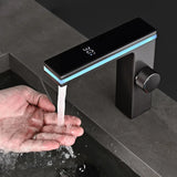 LuxuFlow SmartSense LED Digital Bathroom Faucet – Solid Brass Single-Handle Sink Mixer with Real-Time Temperature Display