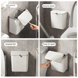 EcoMount Wall-Mounted Trash Can – Compact Hanging Bin & Toilet Paper Holder for Kitchen & Bathroom