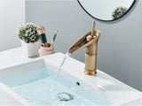 Heritage Waterfall Basin Faucet Antique Brass Black – Single Handle Mixer Tap | Deck Mounted One Hole | Classic Bathroom Fixture