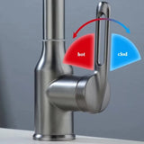 Futuristic Waterfall Bathroom Faucet with 4 Flow Modes and Hot Cold Mixer