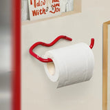 Robust Red/Black Metal Toilet Paper Holder – Wall-Mount, Rust-Resistant & Modern Design