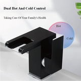 CascadeFlow LuxePlate Waterfall Bathroom Faucet – 2-Hole Single Handle Sink Mixer with Deck Plate & Supply Lines