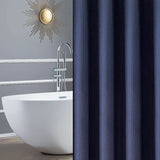 AquaWafel LuxeWaffle Waterproof Shower Curtain – Extra Thick Waffle Texture, Mold-Resistant, Single Color for Spa-Style Bathrooms