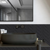 Herringbone Luxe – Peel & Stick Wall Tiles | 3D Effect, Waterproof & Modern