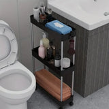 SlimSlide SpaceSaver 4-Tier Rolling Storage Cart – Ultra-Slim Mobile Organizer for Bathroom, Kitchen & Small Spaces