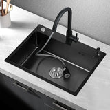 StainlessPro KI-5545 Single-Bowl Stainless Steel Kitchen Sink with Faucet and Drain