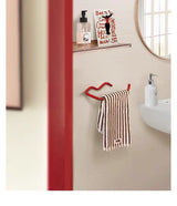 Robust Red/Black Metal Toilet Paper Holder – Wall-Mount, Rust-Resistant & Modern Design