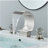 HeritageFlow LuxeSpread 8" Widespread Bathroom Faucet – Polished Metal Double Handle Sink faucet
