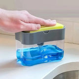 QuickSuds 2-in-1 Kitchen Soap Dispenser with Sponge Holder – Push-Top All-in-One Sink Organizer