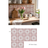 BohoTerracotta Self-Adhesive Tile Stickers – 10-Piece Vinyl Decals for Walls & Floors