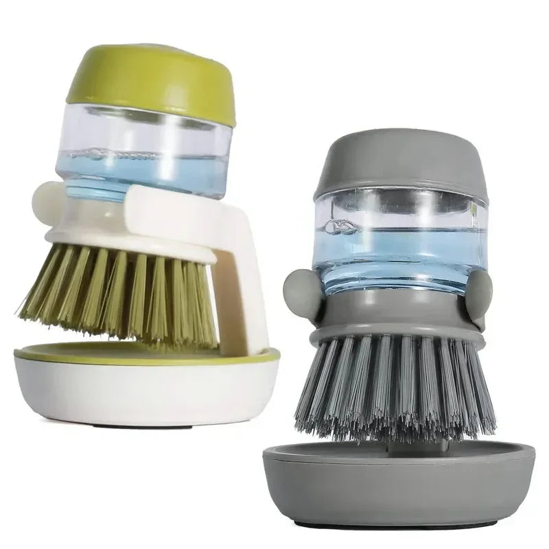 CleanFlow TapPure Kitchen Sink Brush Set – Soap Dispensing Dish Brush with Holder & Eco-Friendly Faucet Filter Attachment