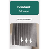 Magneto Foldable Shower Curtain – Magnetic Hem, Waterproof Linen-Style Design with Hooks