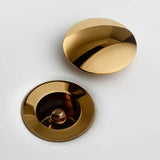 LuxDrain Pop-Up Drain Stopper – Stylish Bathroom Sink Stopper in Black & Gold